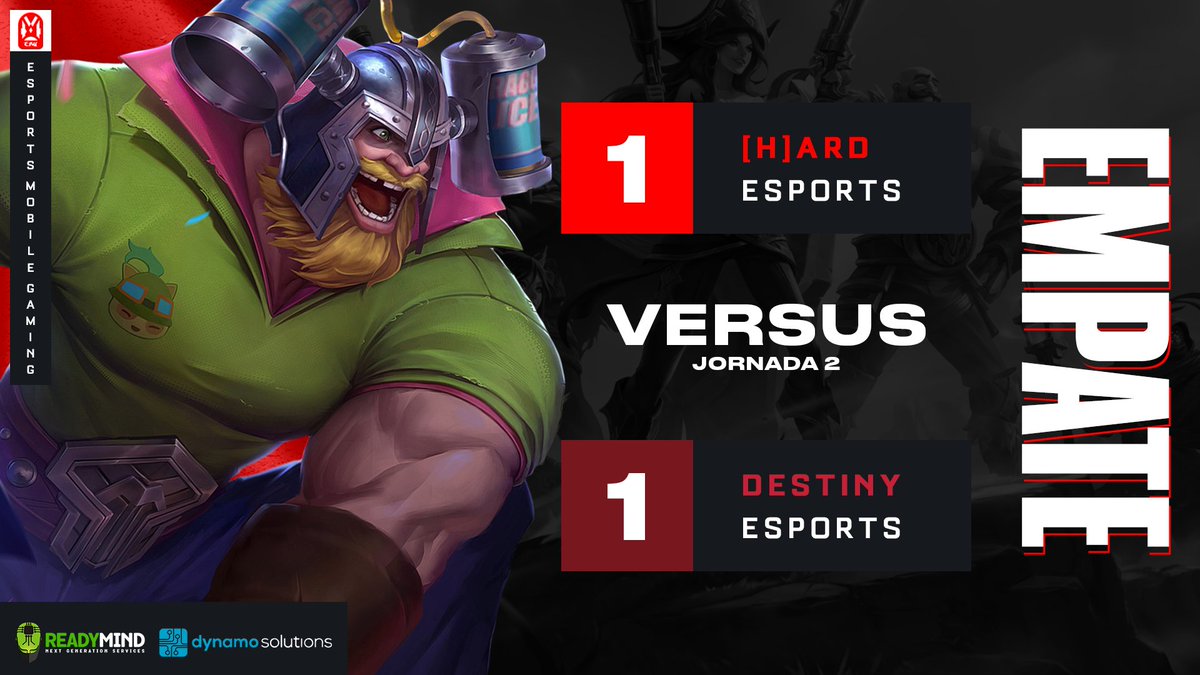 #WildRift

El viernes pasado empatamos frente a <a href="/DeS_LATAM/">Destiny Esports</a> en un gran partido por la segunda fecha de 🏆 <a href="/EML_Latam/">EML</a>.

#soHard🇹🇹