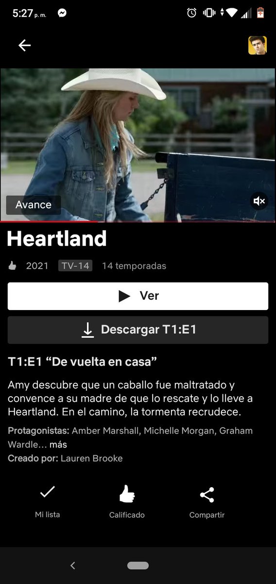 scarEM5's tweet photo. @keniaos Tal vez aquí lo veas jaja 
Es una serie buenísima se llama "Heartland" está súper larga así que tiempo te va a faltar. https://t.co/yexcnQexPc