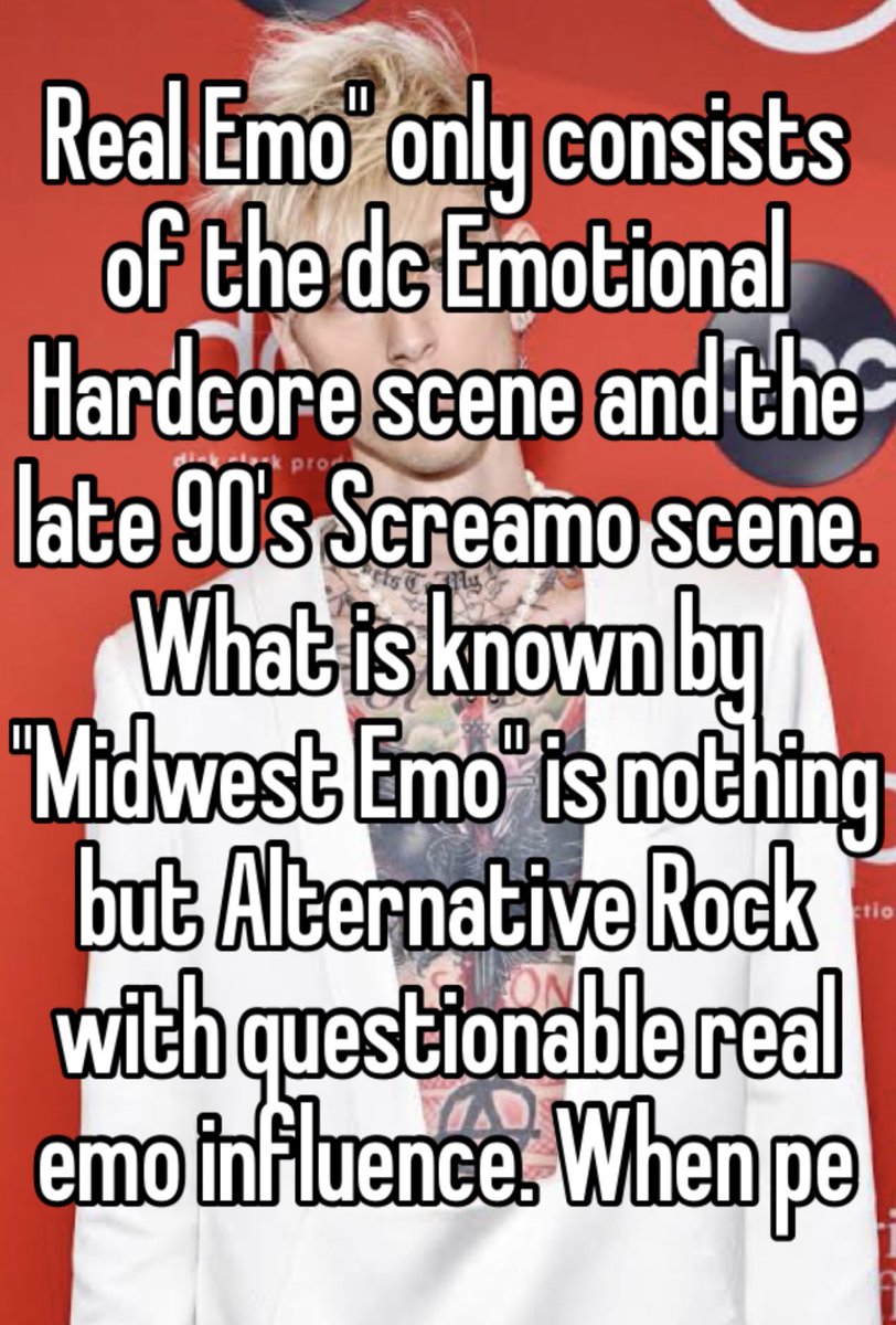 Real emo only consists of
