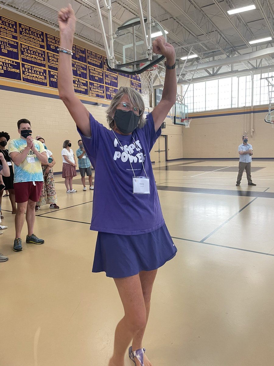 Are you Purple or Gold? It's the most important question you’ll be asked at Wheeler. Today, during a Sorting Hat ceremony, new faculty and staff learned their Spirit Colors while colleagues cheered them on! #GoGold #GoPurple #SpiritStrong #WheelerSchoolRI #WereBack!