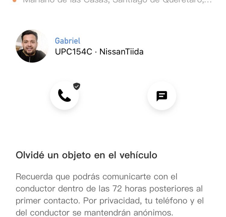 boliomariaa's tweet photo. Hola @DiDi_Mexico , olvidé un objeto en este vehículo. No han pasado 72 horas en las que debería poder contactar al conductor y la aplicación ya no me deja llamarle. Me pueden ayudar? https://t.co/bi5BhkqsG8