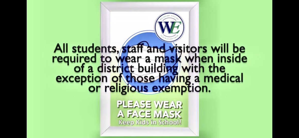 South_AP's tweet photo. Effective tomorrow, WE Schools will follow a mask mandate. This is an excellent time to be thoughtful in your words and actions and practice being a REBEL [Respect.Excellence.Belief.Effort.Leadership]
#inthistogether #stayinginsschool https://t.co/Z4woIeyBFL