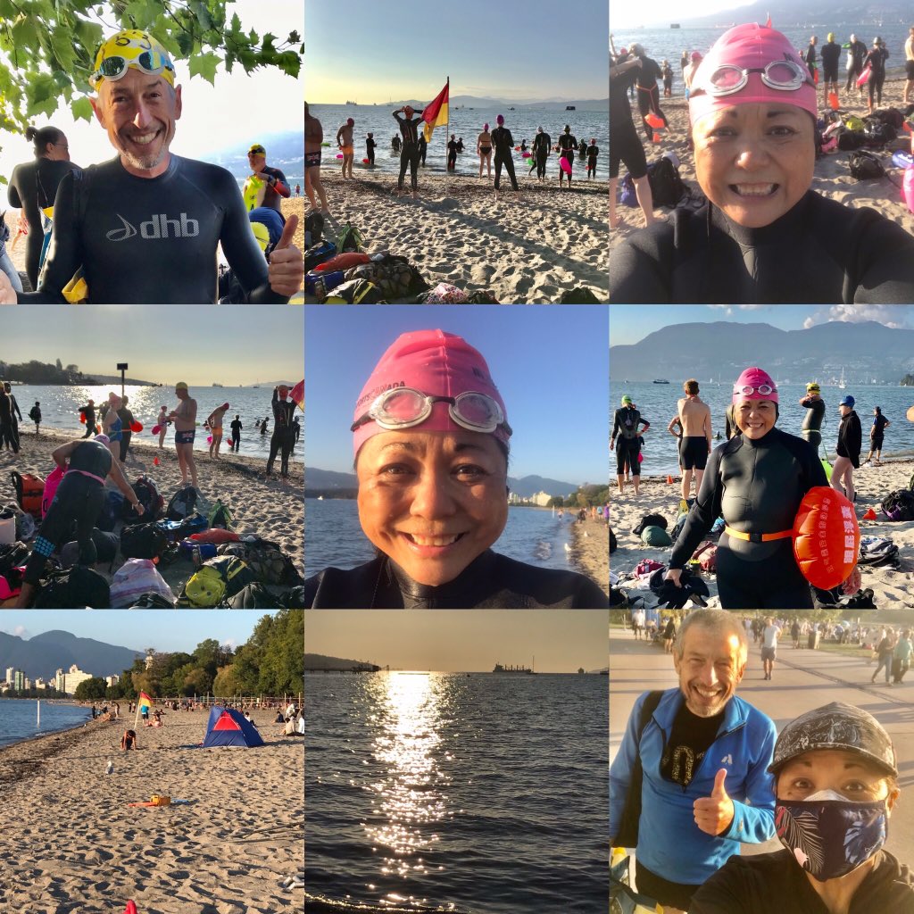 debrakato's tweet photo. Some photos from my 1st open water swim of the season! https://t.co/4cfn4bRlvz #VOWSA #vancouveropenwaterswimassociation #Kitsilanobeach #triathlontraining #thesweatlife #vancouvertriathlon https://t.co/1rmh2W2hsa