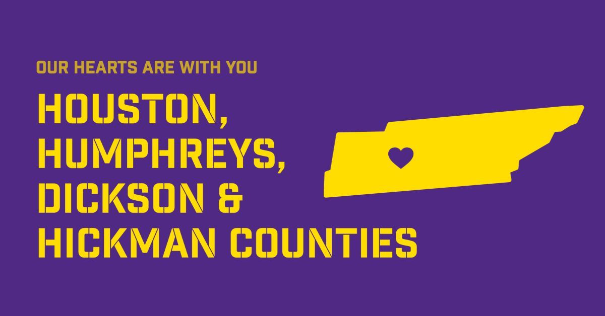 If you are a student from Humphreys and Hickman Counties or the surrounding areas, the campus stands ready to support you. Tech also has a volunteer leader on site in Waverly, and we will keep the campus community informed on volunteer opportunities.