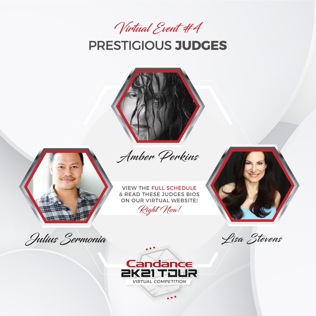 ✨It's TIME!!! Please help us welcome our prestigious Judges for our FOURTH &amp; FINAL #CandanceVirtualCompetition of the season, starting this Thursday at 1pm EST/EDT!!! 👏🏼 ✨// 📺 Stay TUNED! // 08.26.2021 - 08.29.2021 - Good luck dancers!