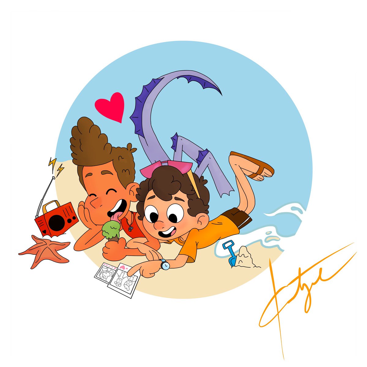 TheOnlyKATZE's tweet photo. I made this #fanart of #luca 

I hope u like it 

Alberca canon 

@sketchcrawl #luca #lucamovie #PixarLuca #AlbertoScorfano #lucapaguro #luberto #albercacanon https://t.co/7XZTK4meDn