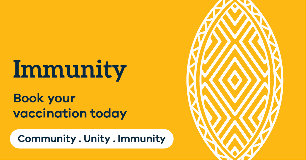 Did you know that all Aboriginal and Torres Strait Islander people aged 12 years and over can now get the COVID-19 vaccine?

For more information, contact you local Aboriginal health service or contact National coronavirus and COVID-19 vaccine helpline on 1800 020 080.