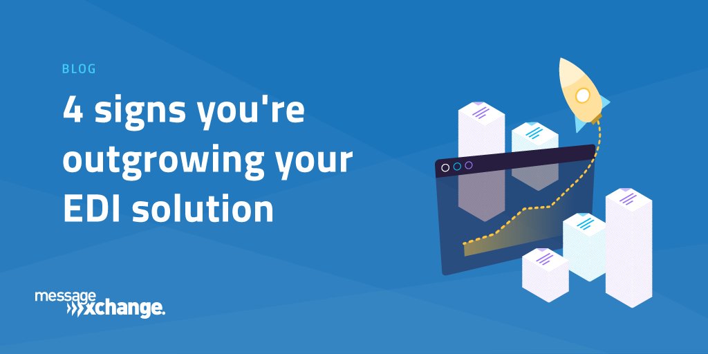 MessageXchange's tweet image. Are you using an #EDI web portal and starting to think it's taking up too much of your time? It might be time to re-assess how you use EDI.  Here are a few signs you're outgrowing your #EDISolution.
Learn more: home.messagexchange.com/blog/four-sign…
#ElectronicDataInterchange #OutgrowingEDI