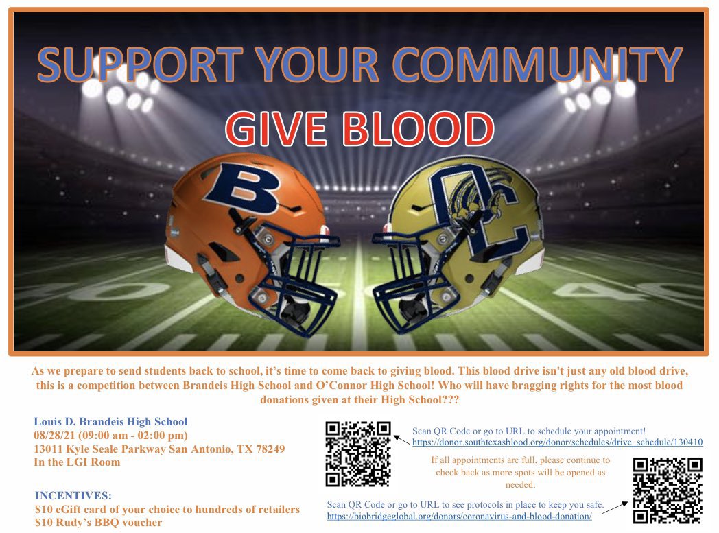 Since we sold out CRUSH…let’s fill up all blood drive slots, too!! More have been opened! Let’s go, Broncos!!! @geriberger08 @CBruce07197764 @BrandeisAsgari #CRUSH