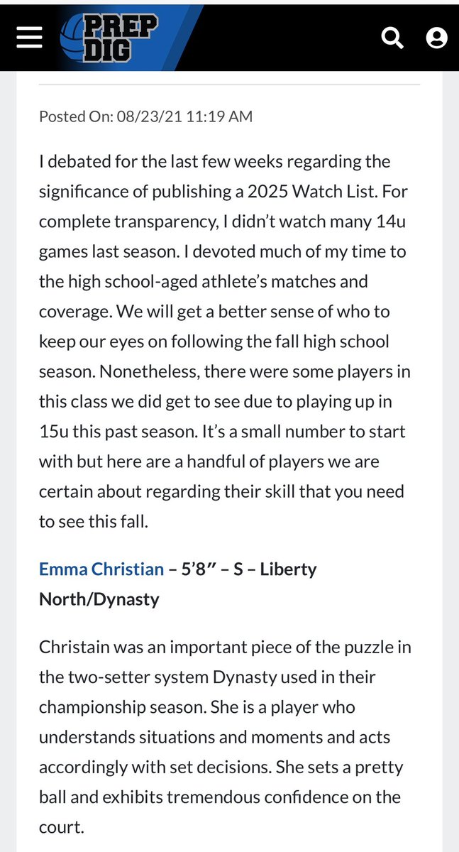 Emma Christian (@emmachristian_) on Twitter photo Thank you <a href="/PrepDigMO/">Prep Dig Missouri</a> for the shoutout! I’m so excited to be a part of the <a href="/LNEagleVB/">LNVB_Eagles</a> program! #madeformore Thank you <a href="/PrepDigMO/">Prep Dig Missouri</a> for the shoutout! I’m so excited to be a part of the <a href="/LNEagleVB/">LNVB_Eagles</a> program! #madeformore