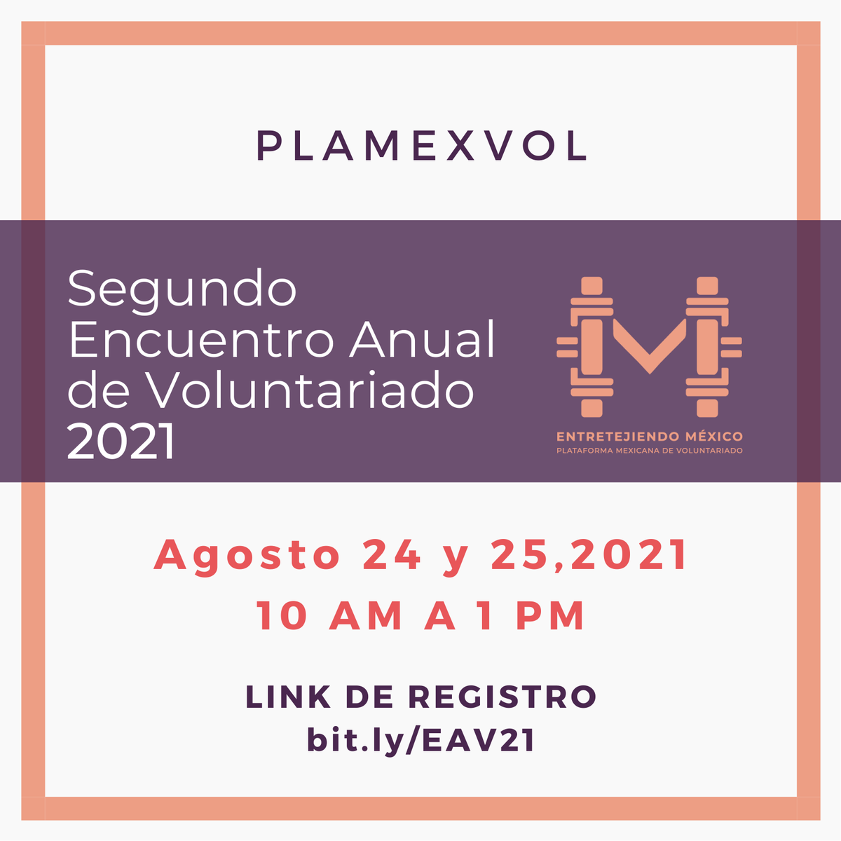 CIJ_Adicciones's tweet photo. Invitamos a la Red de Voluntarios de Acción de #CIJ, a participar en el Encuentro Anual de Voluntarios que organiza la #PLAMEXVOL
Regístrate en este link: https://t.co/apc9OLSp33
¡APARTA LA FECHA! #EntretejiendoMéxico https://t.co/865vBGWBx6