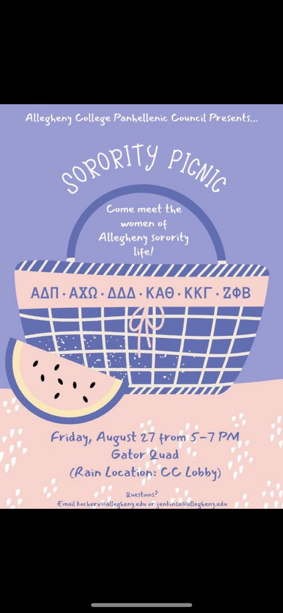 ACTriDelta's tweet image. Make your way to the Gator Quad this Friday evening to meet the amazing &amp;amp; strong women of Allegheny College sorority life!!! JOIN FSL!