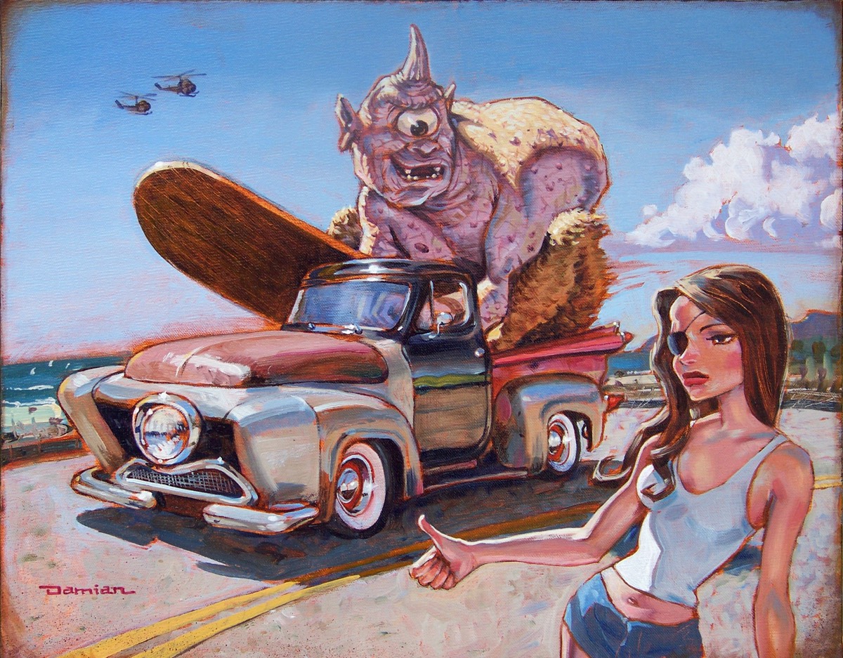 See how this Damian Fulton painting, 'An Eye for an Eye' was created: clubofthewaves.com/feature/an-eye…