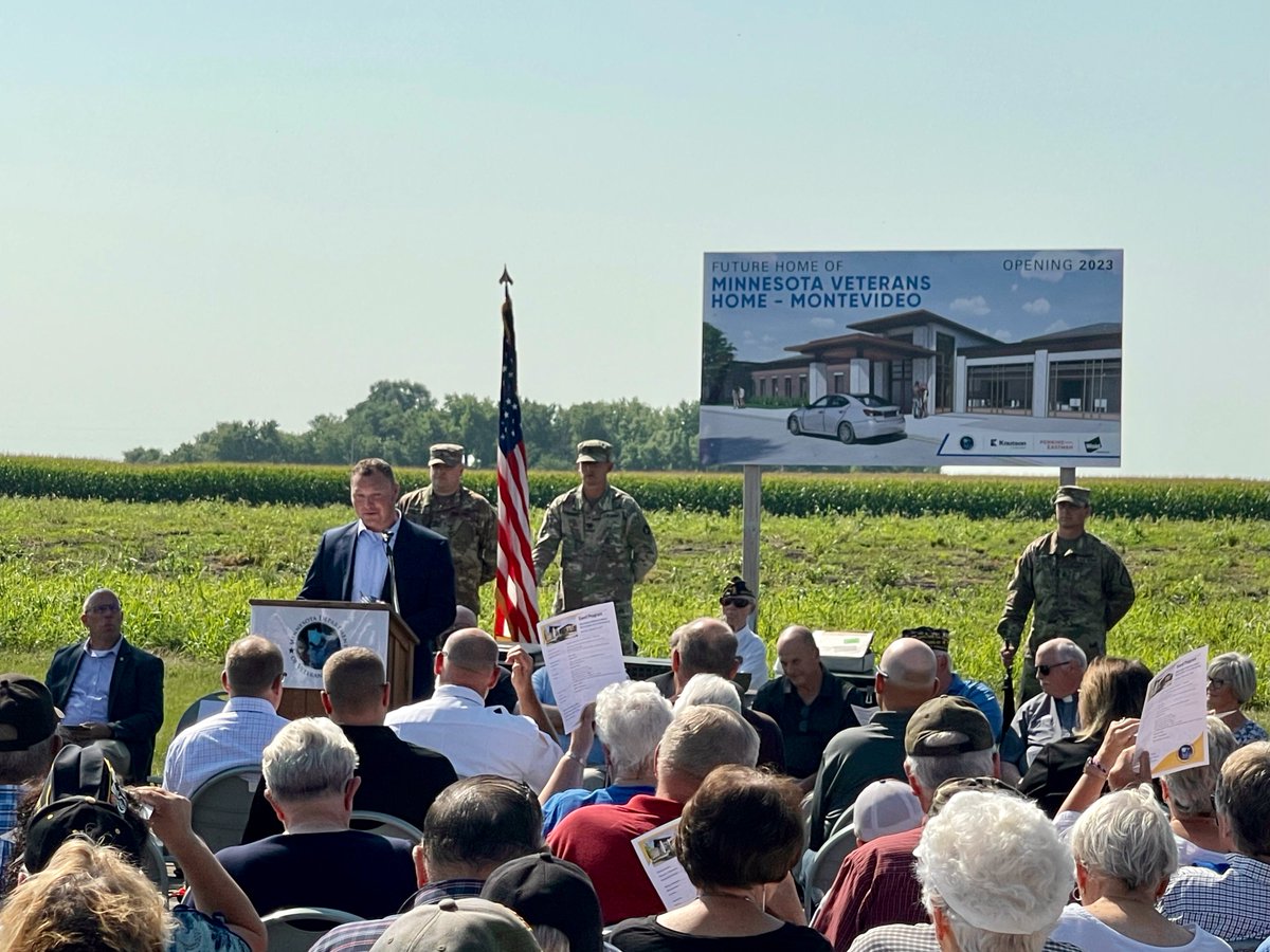 My district office staff attended the groundbreaking ceremony for the Montevideo Veterans Home today. I was sad to miss it due to votes in DC.

A long time coming and a true community effort. Congrats to committee chair Marv Garbe and all area veterans. Thank you!