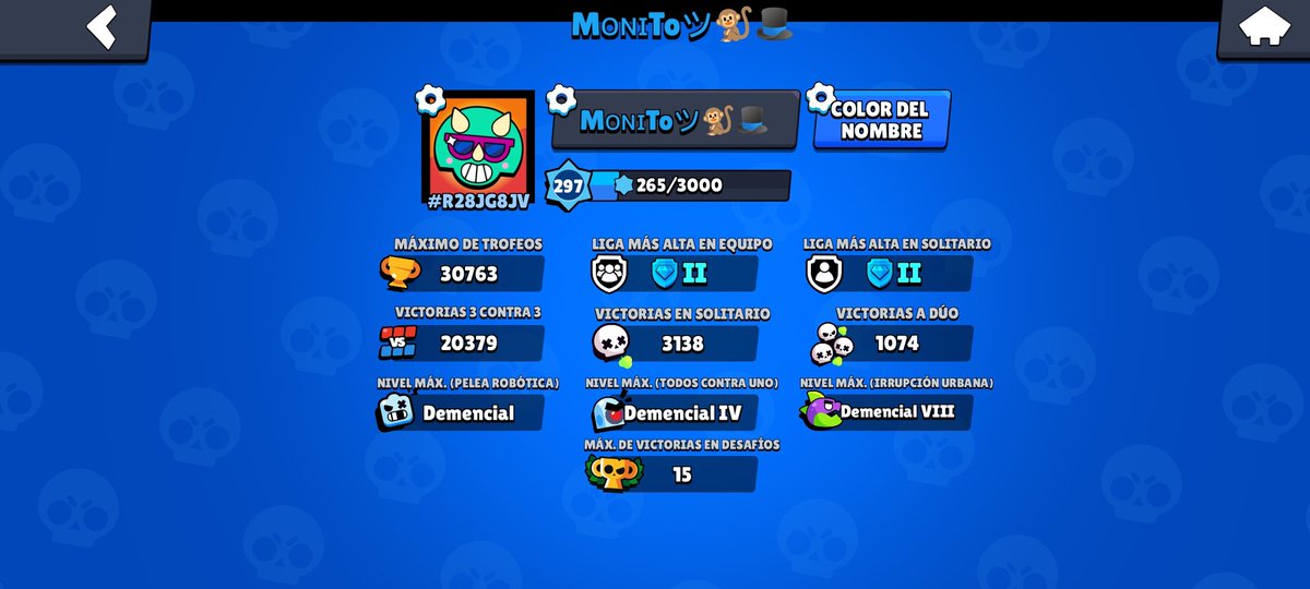 #BrawlStars  
Después de 2 meses me pongo F/A como jugador SA