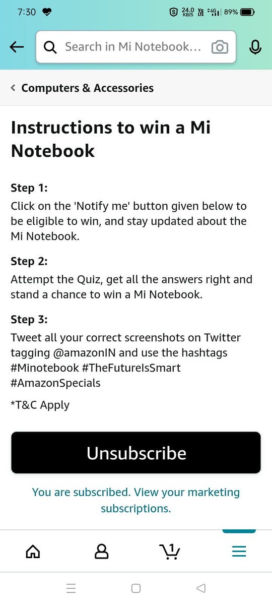 UjjwalM19535370's tweet image. Thanks for this quiz @amazonIN 
#Minotebook 
#FuturelsSmart 
#AmazonSpecials