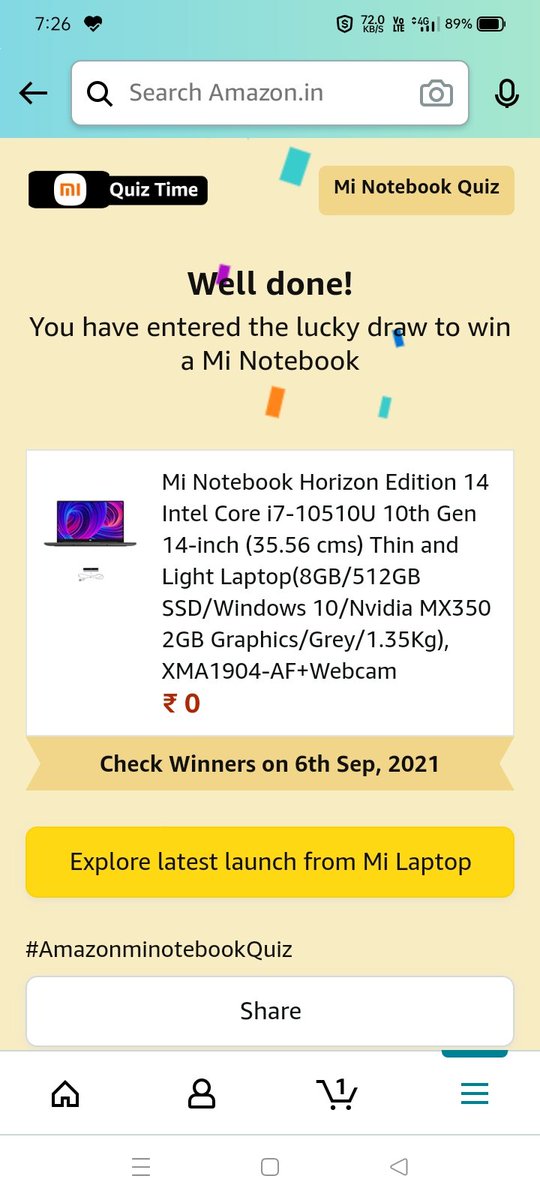 UjjwalM19535370's tweet image. Thanks for this quiz @amazonIN 
#Minotebook 
#FuturelsSmart 
#AmazonSpecials