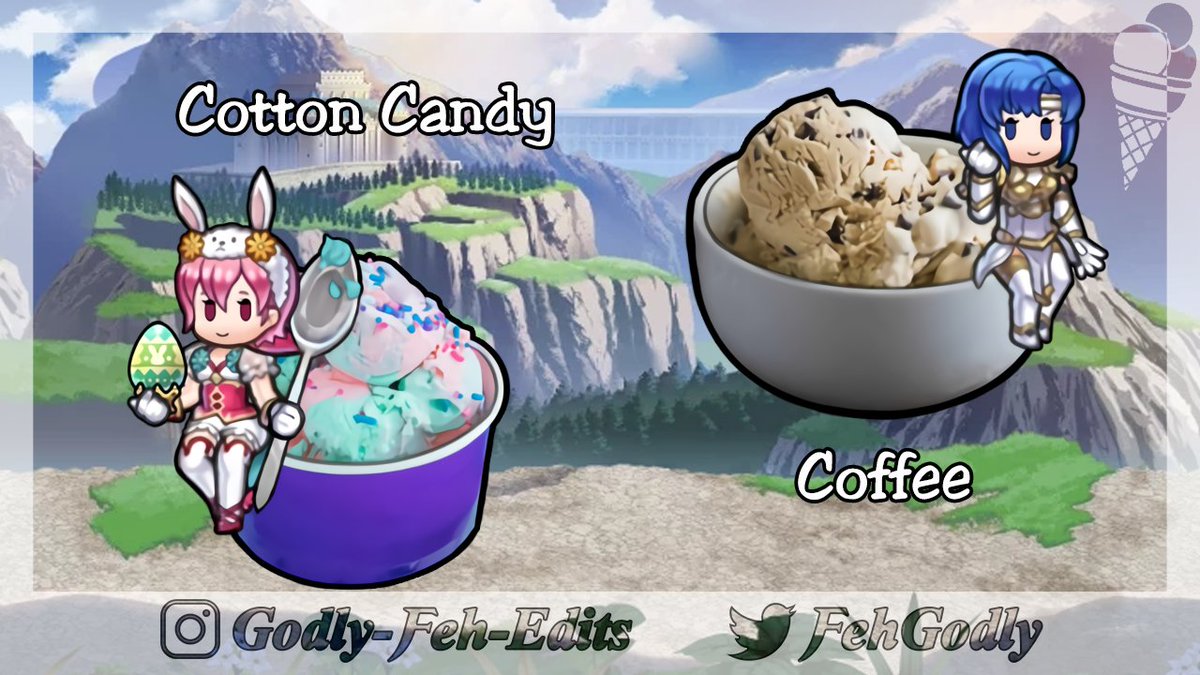 FehGodly's tweet photo. Alright now Iβm back back from a sudden hiatus and I brought some ice cream!
Canβt leave home without them, you know how it is XD
Likes and retweets are appreciated π¨β¨
#Catria #Est #FE03 #FEH #FECatria #FEEst https://t.co/i0UJBpY4df