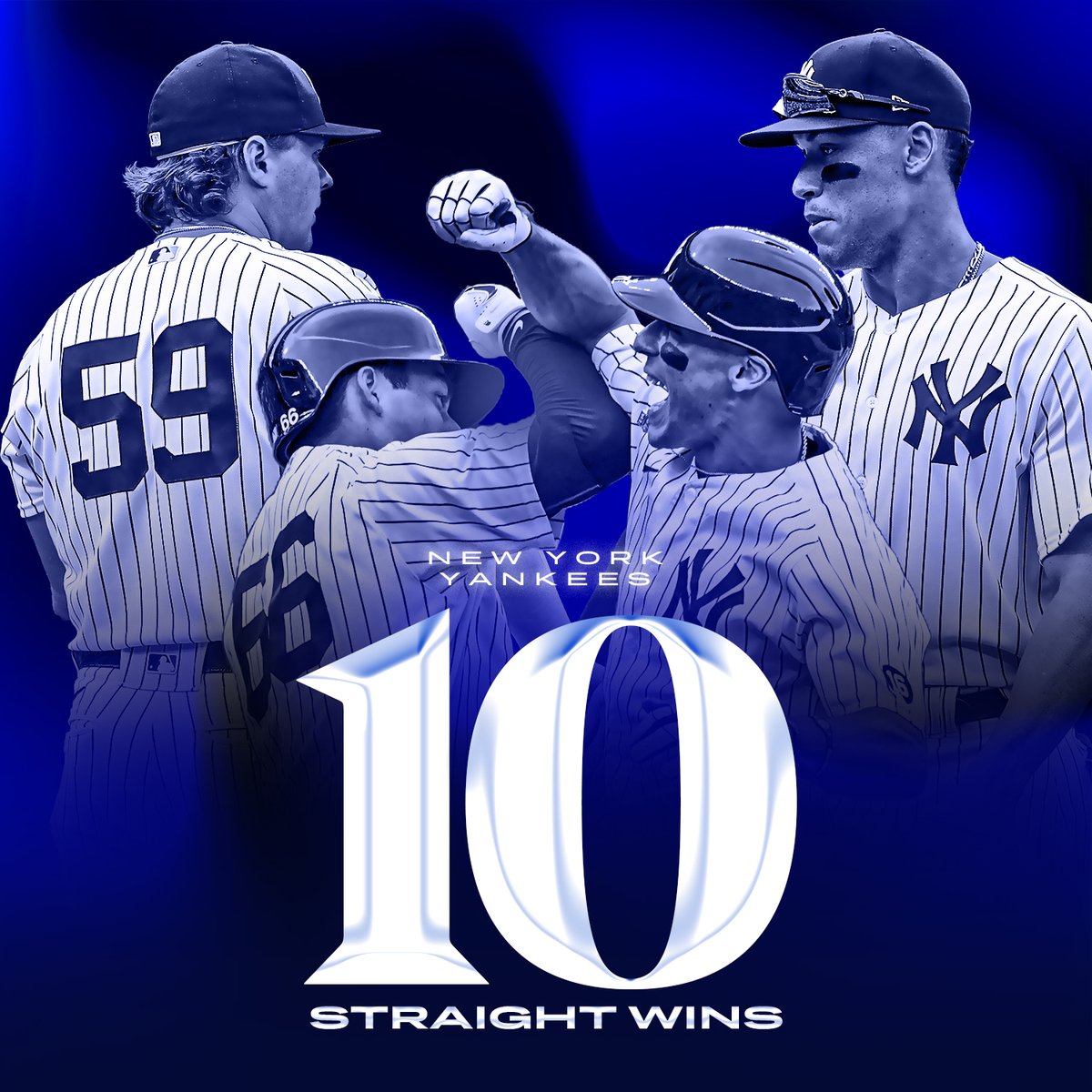 MLB's tweet photo. Double digits for the Bronx Bombers. 😳 https://t.co/ilvwMIsnFn https://t.co/V2ygek63kd