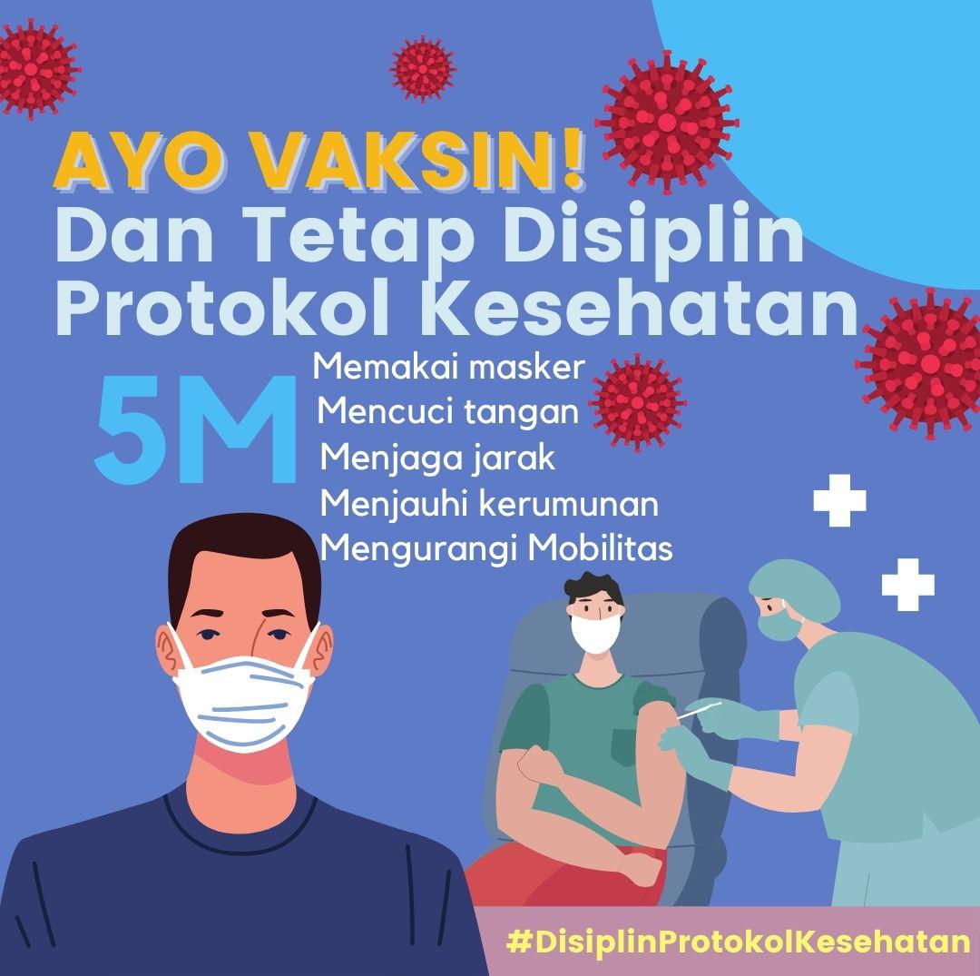 mari kita dukung dan partisipasi dalam program vaksinasi nasional untuk percepatan herd immunity  #VaksinasiPatuhiProkes
