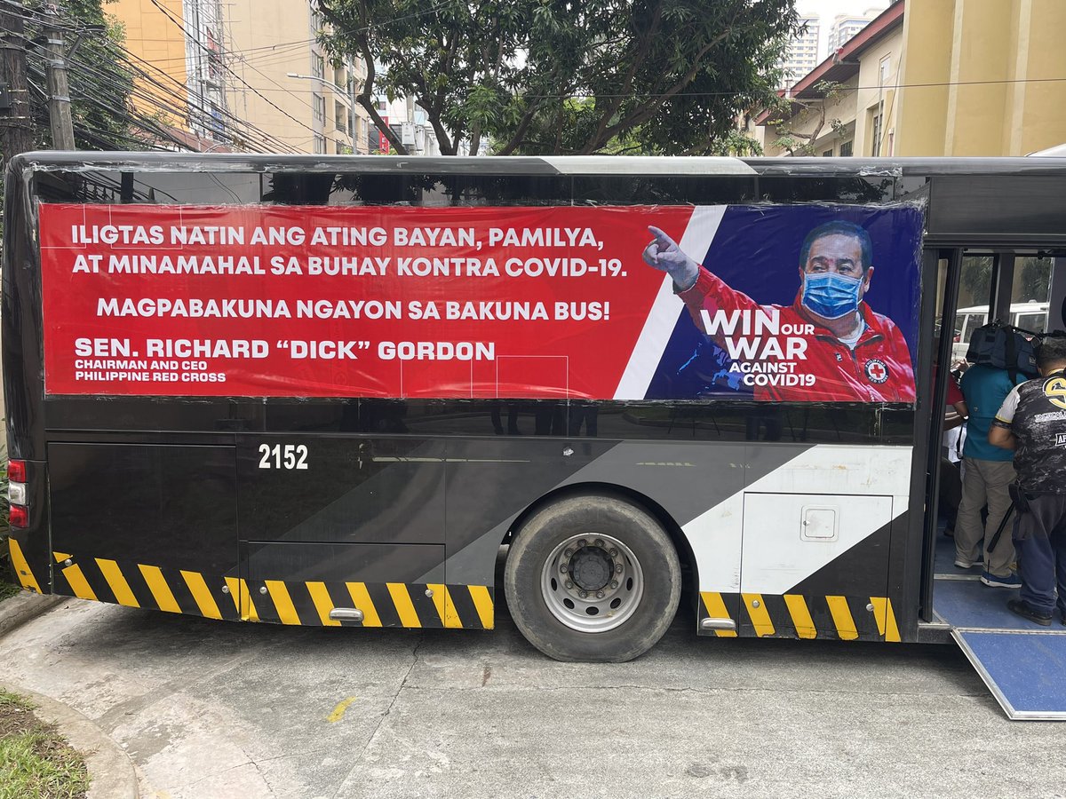 Philippine Red Cross ‘Bakuna Bus’ now at UP-PGH. PRC aims to vaccinate 320 medical frontliners, staff and students  <a href="/ABSCBNNews/">ABS-CBN News</a>