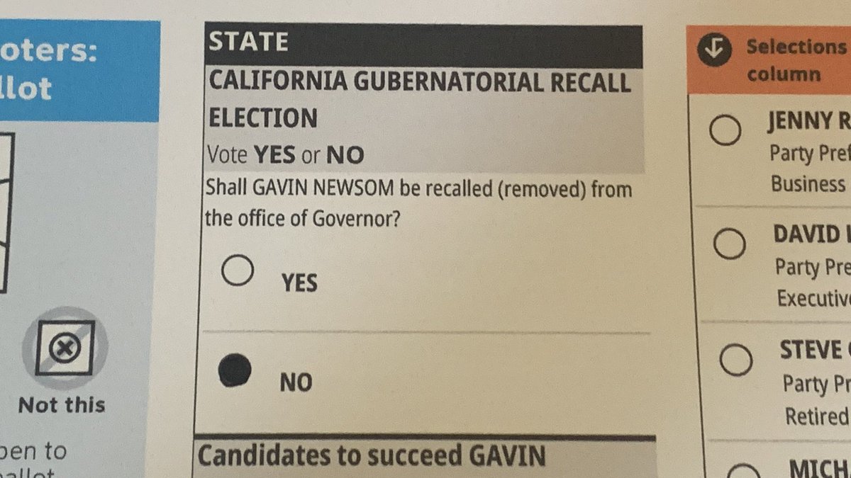 ZackBornstein's tweet photo. If you live in California and don’t want to hand the world’s 10th largest economy to a Q Anon anti-vaxxer, please take 9 seconds to ink up that “no” bubble

#NoOnTheRecall https://t.co/osuQYvMMrR