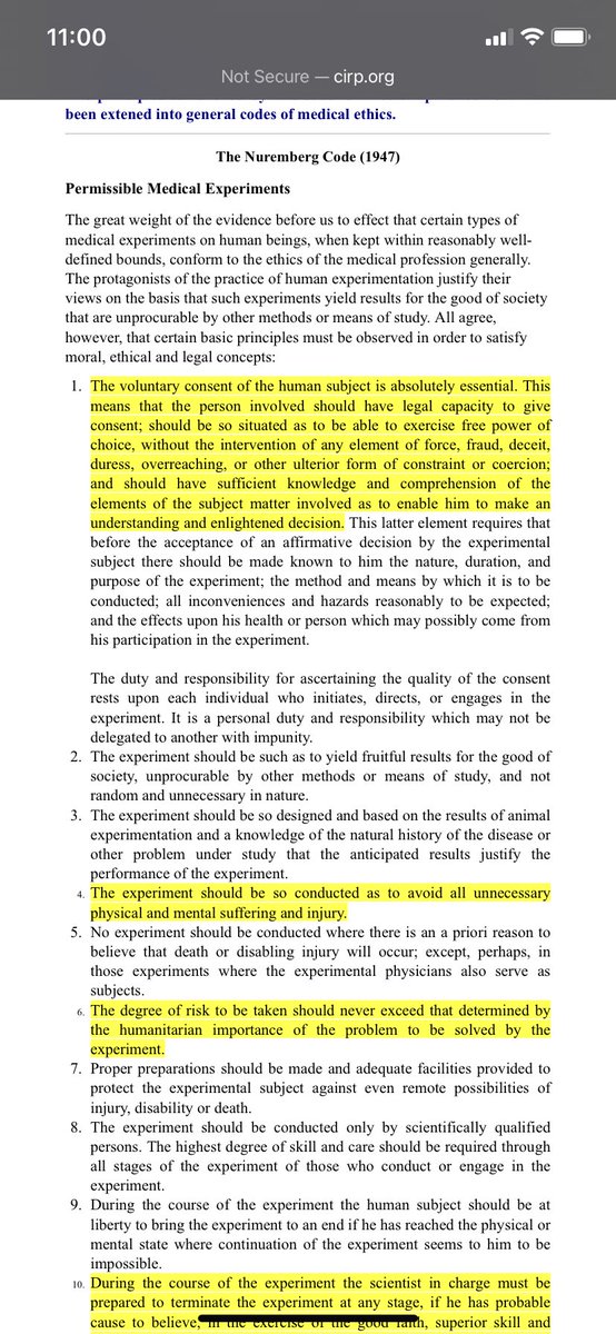 KariHarbor's tweet photo. @copleac @DonnaLynnNH Read the Nuremberg Code, research the beginning stages ofWW2. How people turned on others, research propaganda, brainwashing and coercion. https://t.co/vGPLZ0EL1I