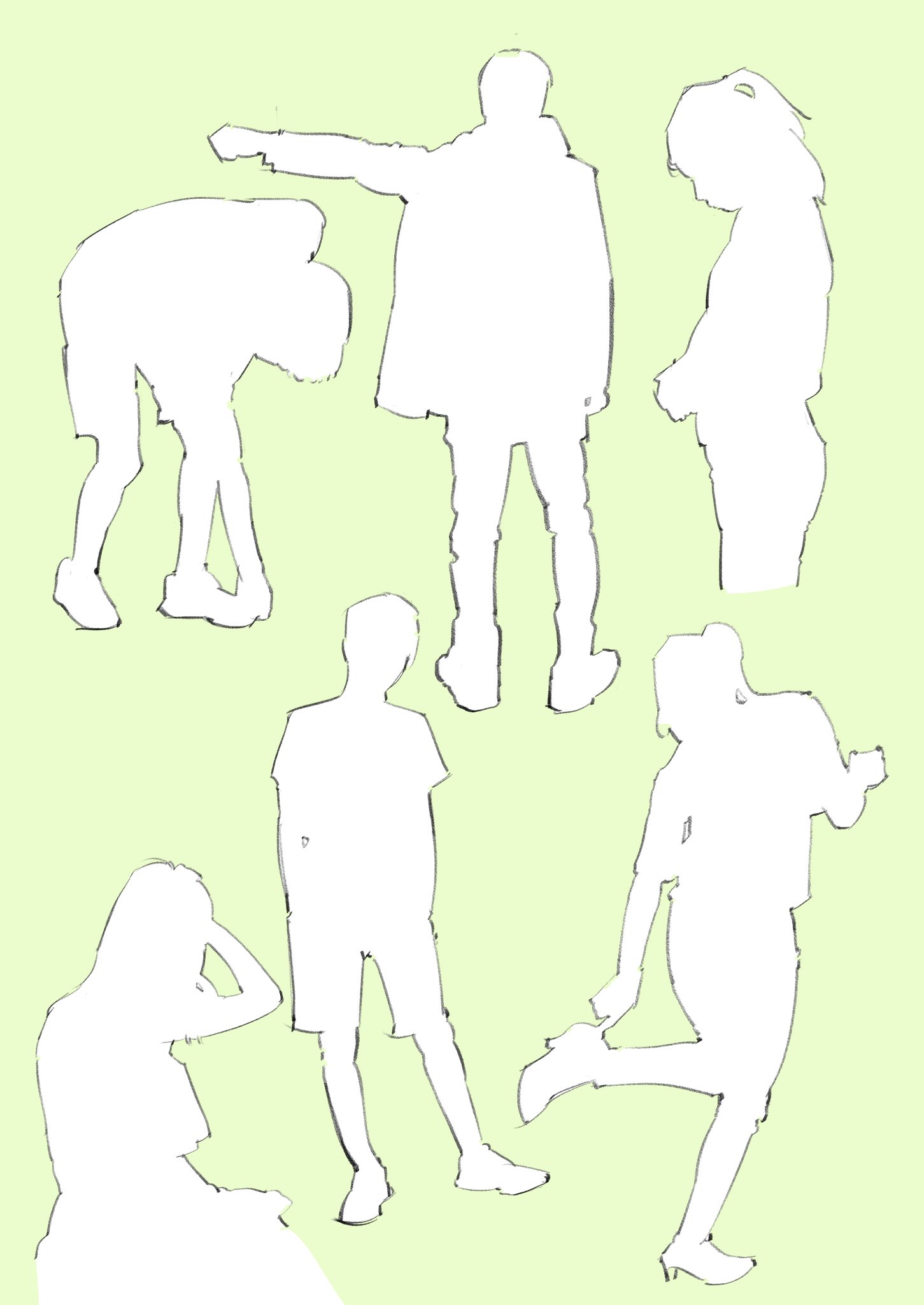 下田スケッチ 絵の描き方 プチ練習 シルエットだけで人物を模写するのもオススメ 全体のバランスを見れるようになります T Co Qnwdwcpwoi Twitter