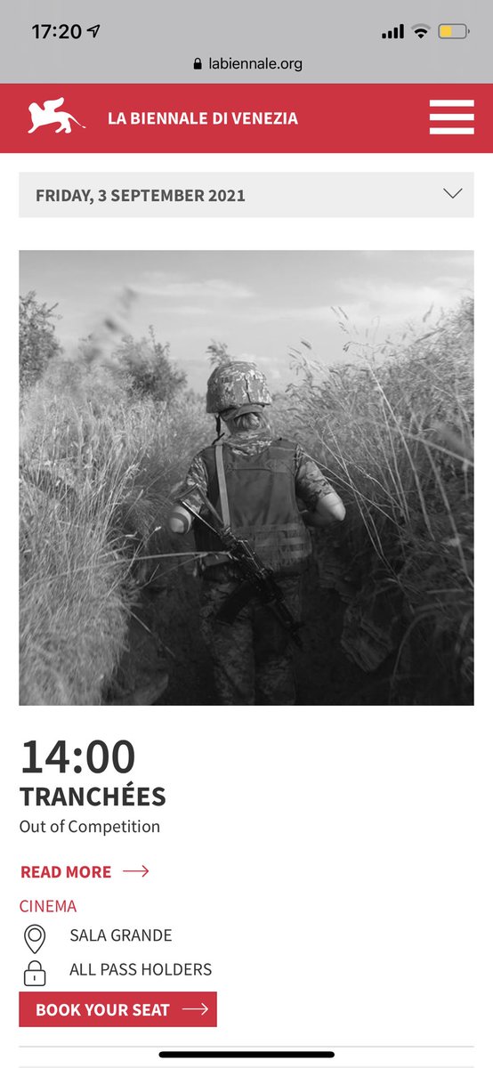 The premiere of Tranchées, beautiful documentary by <a href="/LoupBureau/">Loup Bureau</a> for which I was lucky to have composed the music, will be premiered next week at the Venice film festival <a href="/la_Biennale/">La Biennale di Venezia</a> !