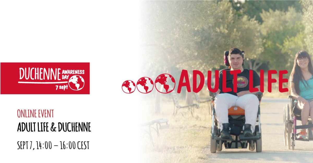 🎈 𝗙𝗥𝗘𝗘 𝗢𝗡𝗟𝗜𝗡𝗘 𝗘𝗩𝗘𝗡𝗧 𝗢𝗡 𝗦𝗘𝗣𝗧 𝟳 
Join the global live event on #WDAD2021! International experts will share their experience and knowledge on Adult Life &amp; #Duchenne.
🇪🇸 Interpretación en español disponible
↓ Register today
worldduchenneday.org/online-event-o…