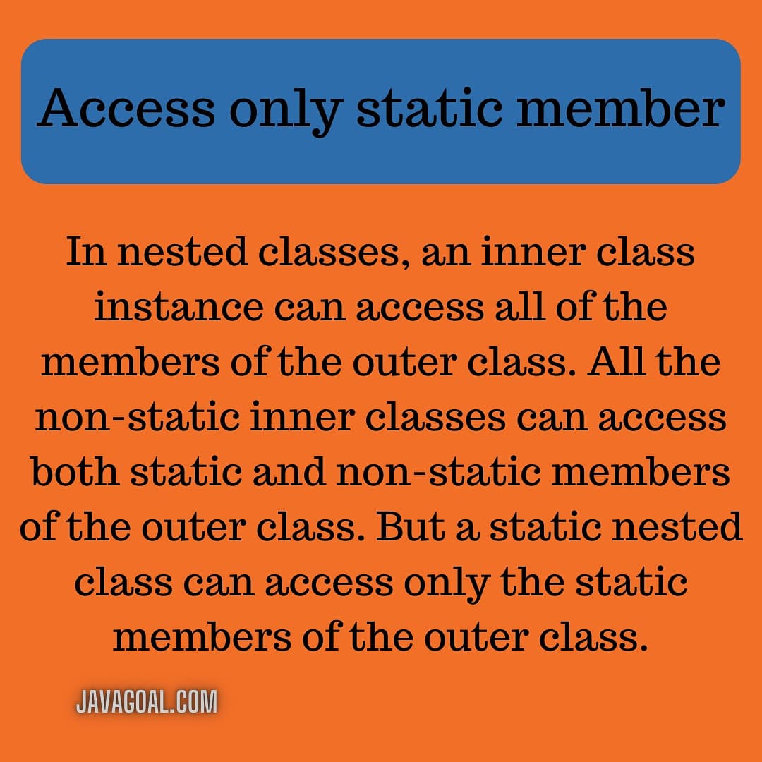 GoalJava's tweet image. Want to read it in detail then click on link
javagoal.com/static-class-i…
#javadeveloper
#android
#javacode
#codinglife
#Coding
#devcommunity
#CodeNewbie
#CodeNewbies
#WomenWhoCode