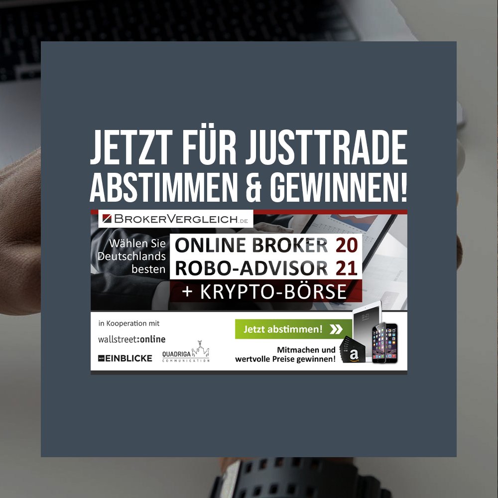 DeJusttrade's tweet image. Jetzt für justTRADE als deinen Online-Broker 2021 abstimmen und ein iPad, iPhone oder andere coole Preise gewinnen!
Wie das funktioniert?
Einfach auf folgenden Link klicken:
lnkd.in/dHn7bFr
Viel Glück!

#justTRADE #justEASY  #cryptobroker #onlinebroker #brokervergleich