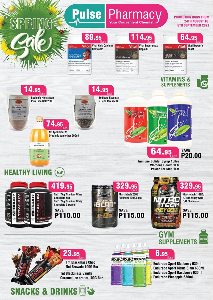 rollersfc's tweet image. Our Sponsors Pulse Pharmacy are happy to announce their month end Specials...
Visit your nearest Pulse Pharmacy store to avail discounts on products..