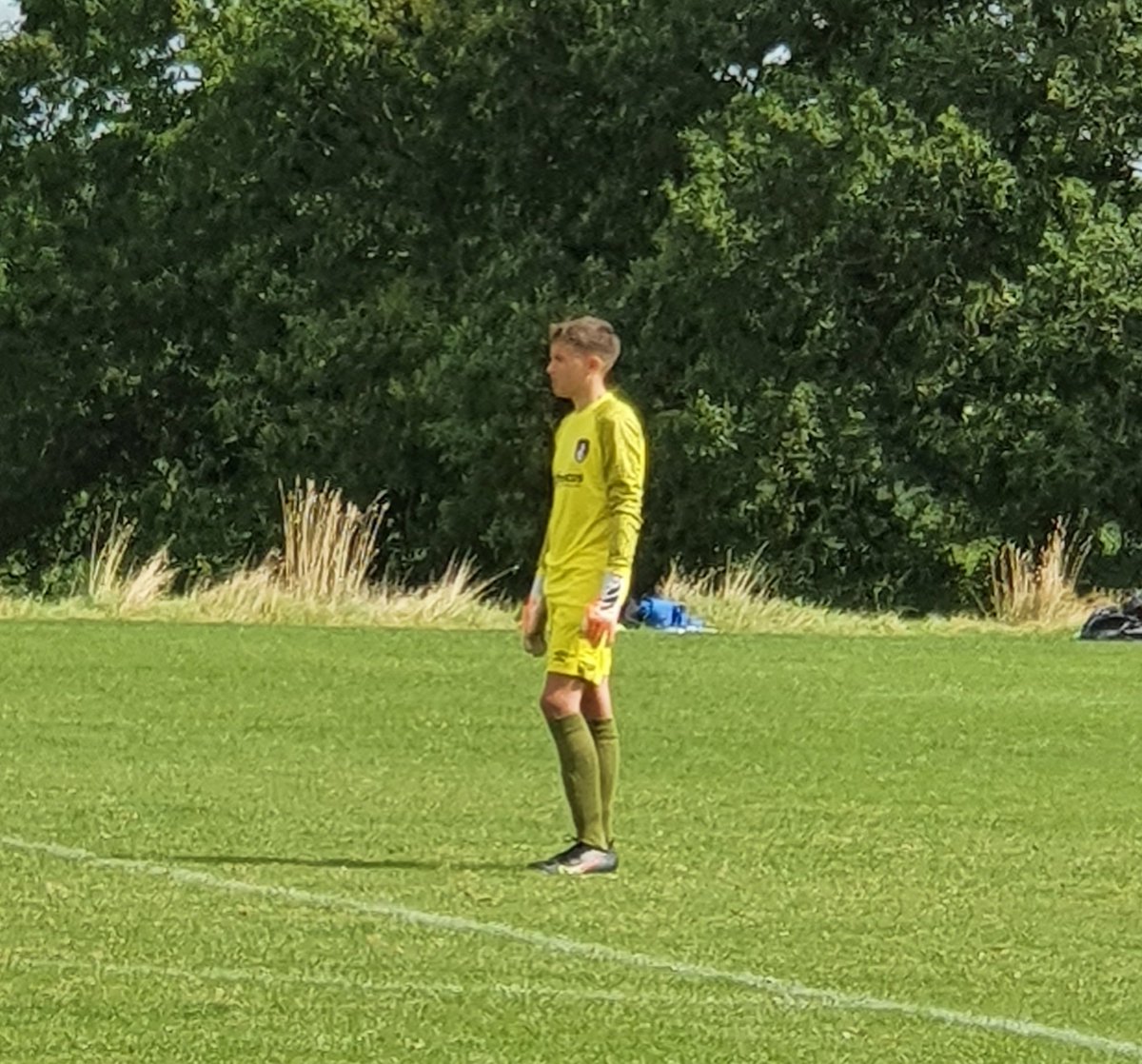 Nipper rocking the new <a href="/AFCB_Academy/">AFC Bournemouth Academy</a> kit in his first game of the new season with a nice win against Cardiff. #afcb #gkunion