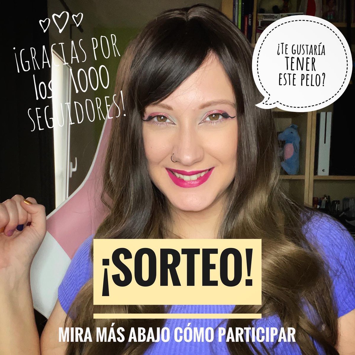 ¡Hey yo! Hasta hoy está activo el sorteo de esta peluca en mi Instagram. ¿Me ayudáis a moverlo? ¡Gracias! 💜

instagram.com/p/CSZzEm8sLAh/