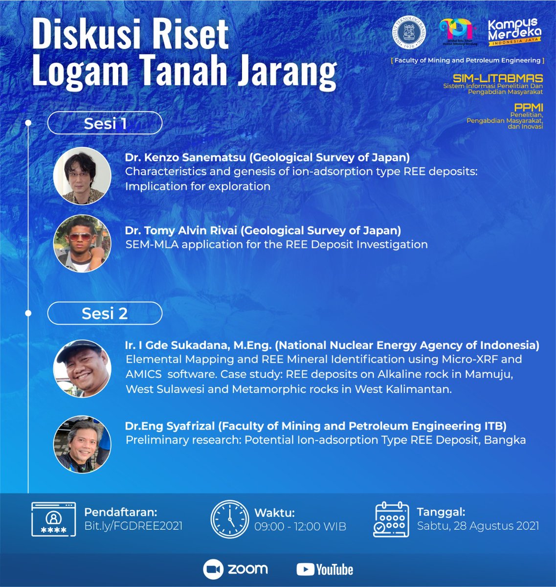 fttmitbofficial's tweet photo. Focus Group Discussion : on rare-earth elements research
Saturday, 25 August 2021
09:00 -12:00 WIB

Register on : https://t.co/tvwFWEobKO https://t.co/WkvWgYkoQy