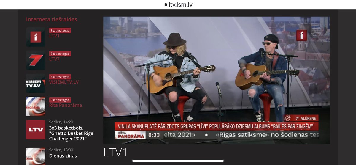 Šorīt <a href="/ltvpanorama/">LTV Panorāma</a> stāstot par sestdien gaidāmo pasākumu "Līvu dziesmu svētki" un par vinilā pārizdoto skaņuplati "Bailes par ziņģēm". Plati varēs iegādāties arī Dziesmu svētkos vai vari pasūtīt to jau tagad šeit: micrec.lv/lv/ieraksts/li…