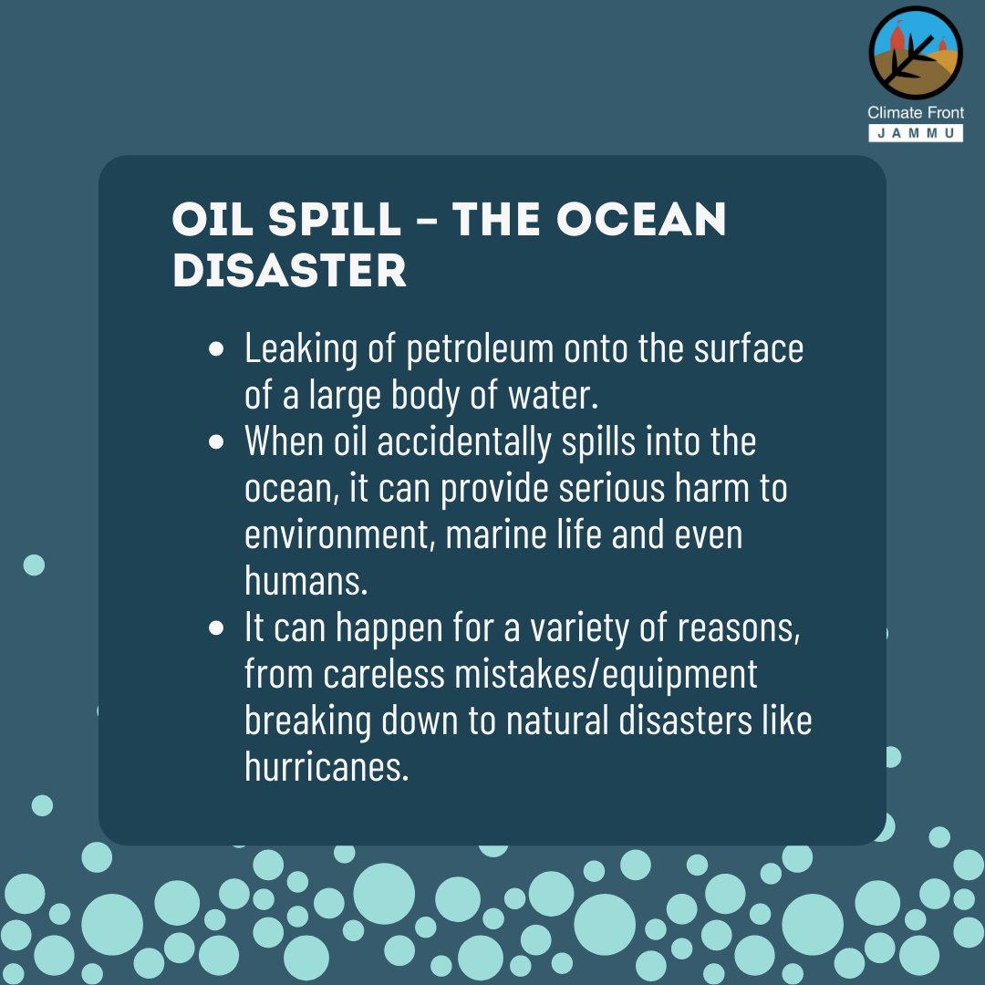 ClimateFrontJMU's tweet photo. Oil spills last long after the news stops covering them. It takes sound science to clean up the oil, measure the impacts and help the ocean recover. There are various equipment and tactics that trained experts to use to remove oil from the ocean surface, #oilspill #saveouroceans https://t.co/L8xv10a4Qs