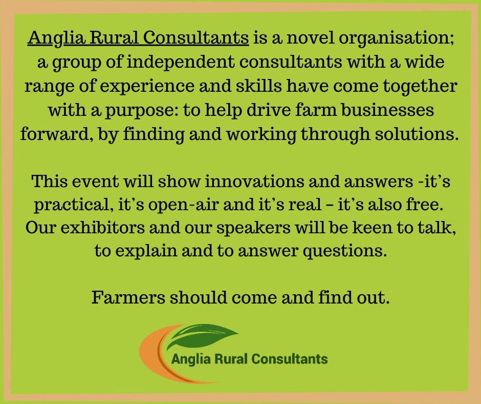 If you didn't already know, Anglia Rural Consultants are organising #FarmingForCleanAir event on 7th September.

You can book your free place here: mtr.cool/fqxjixspqs

Here's what organiser Richard Rampton had to say:

#ClimateChange #RegenerativeFarming #Environment