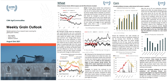 CRMagri's tweet photo. The weekly #grain outlook is live on #graintab. This weeks forward looking report looks at #pftour21 results, China #corn demand and #wheat S and D. 

https://t.co/lzY7Fonjqx https://t.co/RN5v7d8sCI