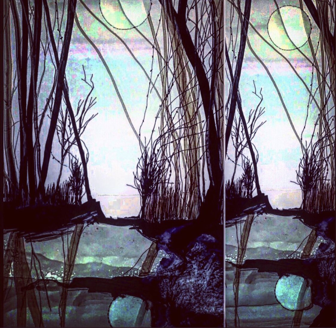 FittonTheresa's tweet photo. The Moon In The Lake … #art #ArtistOnTwitter #moon #contemporaryartist #contemporarypainting #painting https://t.co/kWSV0nBkVl