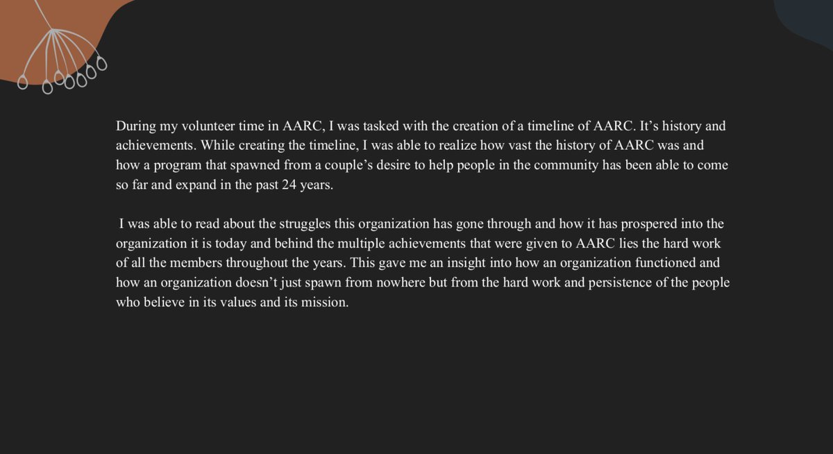 High School student Shuyi L. shares their experience as a volunteer at AARC and how impacting it was!