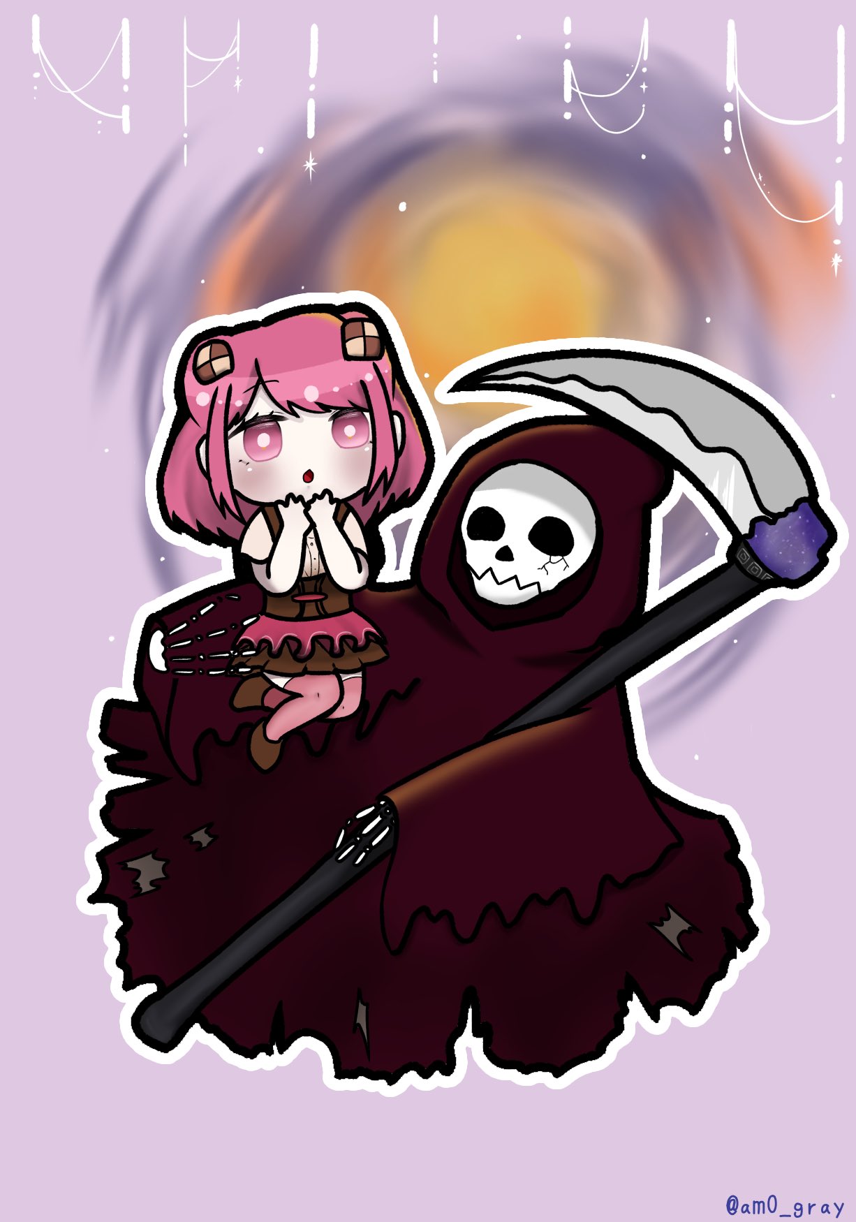Amo からぴち カラフルピーチ素材 怖いお化けづくりでののあさん描きました T Co Gvkogwgr5r Twitter