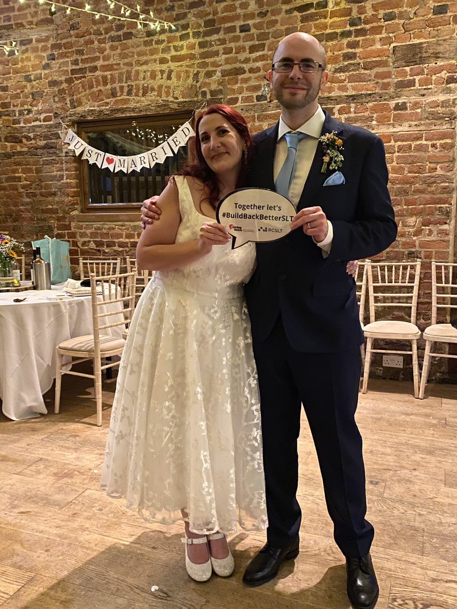 When 2 SLTs get #married at @tewinburyfarm it’s hard to resist promoting better SLT provision! Such a great day! I’m married!! 😆🙌 petition.parliament.uk/petitions/5878…