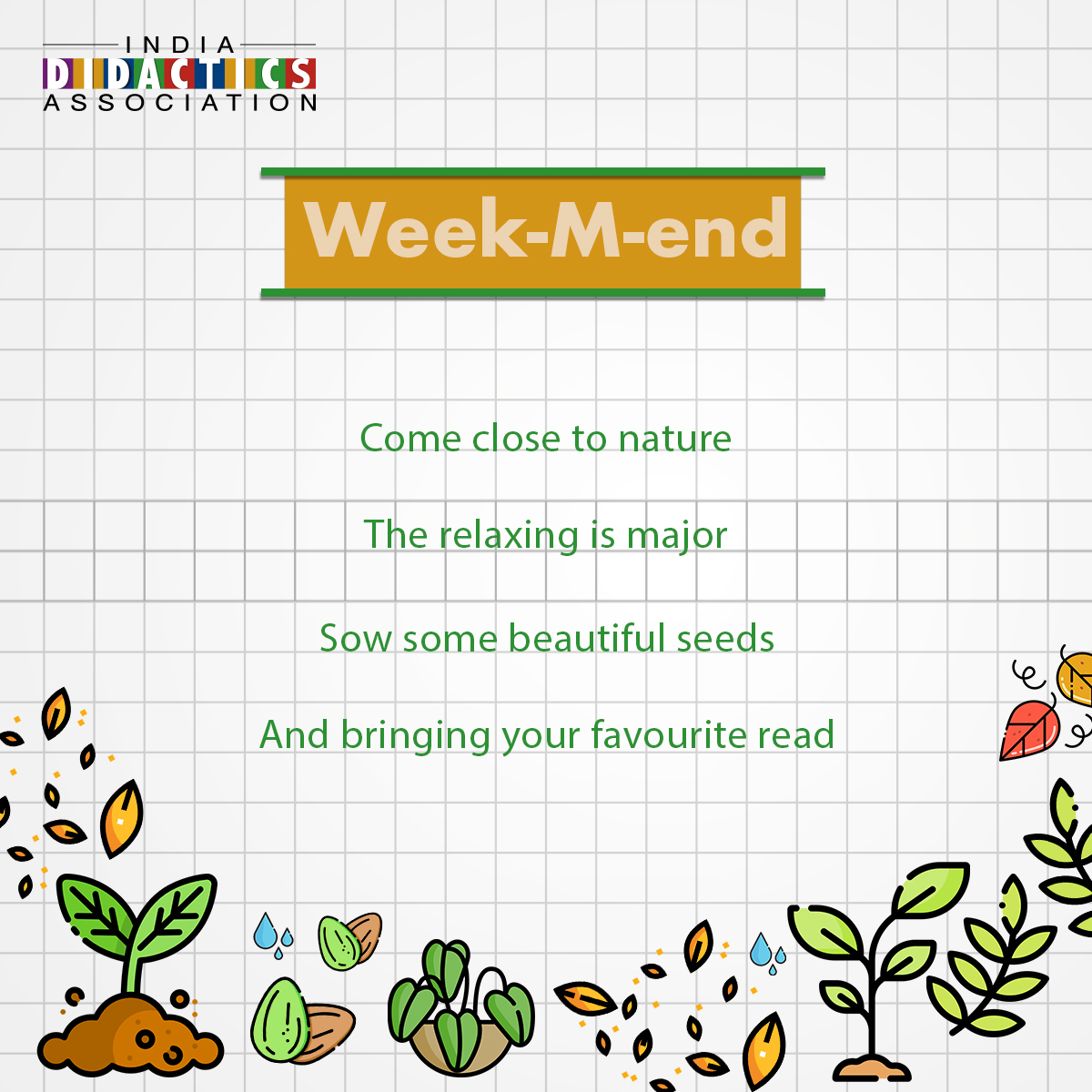 Indiadidac's tweet photo. Nature has the magical qualities to heal and rejuvenate the mind and body. So, this #weekend, immerse yourself into nature, and get ready for the whole next week. #LearningContinues #IDA #Weekmend https://t.co/oa8np4v99a
