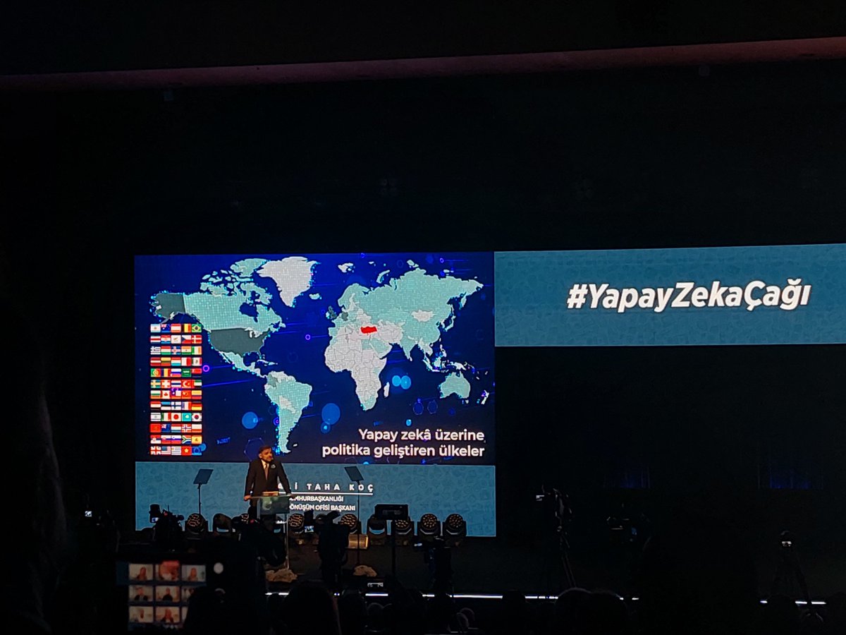 Ulusal Yapay Zeka Stratejisi'nin lansmanı Bilişim Vadisi'nde başladı. Başkanımız Dr. @AliTahaKoc açılış konuşmasını yapıyor. #UYZS #yapayzeka #yapayzekastratejisi