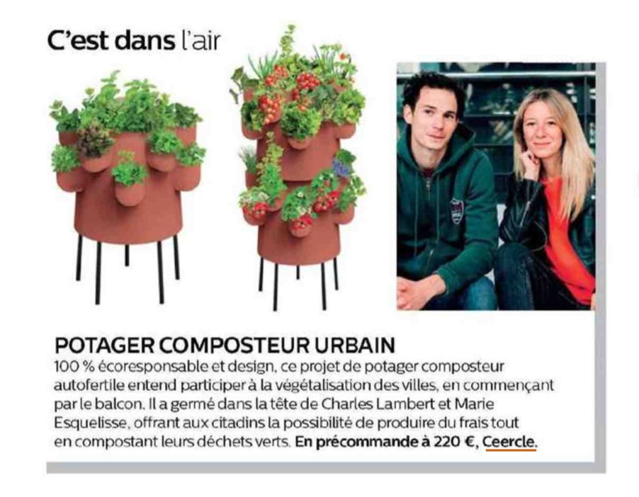 [Relations presse] Retrouvez Ceercle dans <a href="/monjardinmag/">Mon jardin ma maison</a> 🏡 !

👉 Et si vous aménagiez votre balcon d’un beau potager composteur en terre cuite ?
Pour le découvrir &amp; le précommander, ça se passe ici : kisskissbankbank.com/fr/projects/ce…

🙏 Merci <a href="/sabalag/">Sabine ALAGUILLAUME</a>
