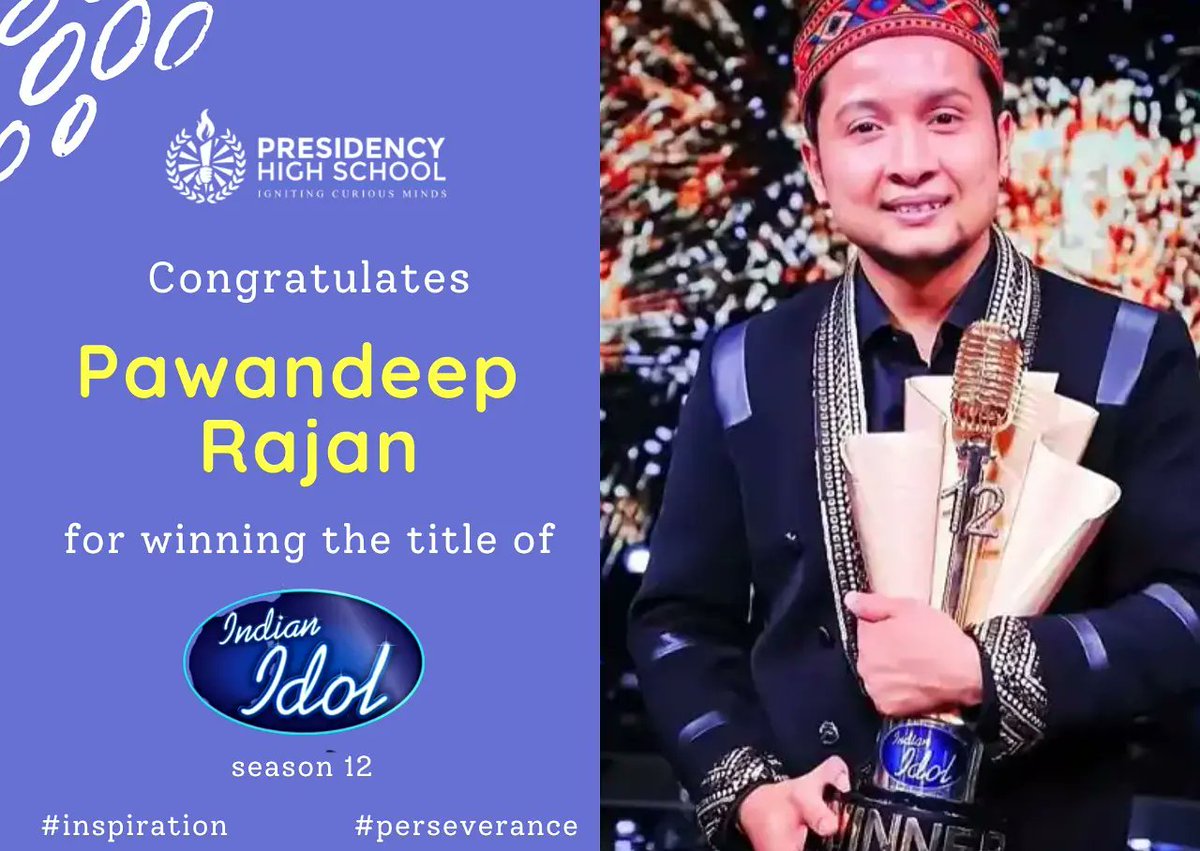 phsnzb's tweet photo. Presidency Congratulates Pawandeep Rajan for winning the title of #IndianIdol12.
#inspiration #perseverance #phsnzb https://t.co/H7kiPPpf86