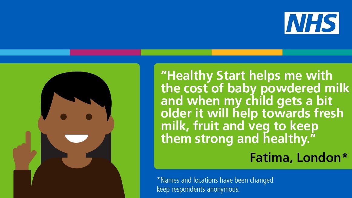 NHSHealthyStart's tweet photo. Healthy Start ensures your child has access to the healthy essentials they need, right up until the age of 4. 

Here's how the scheme has helped Fatima's family 👇

Let us know how Healthy Start has made a difference for you: https://t.co/WJKtMYkpRU https://t.co/5bTl6ikp3T