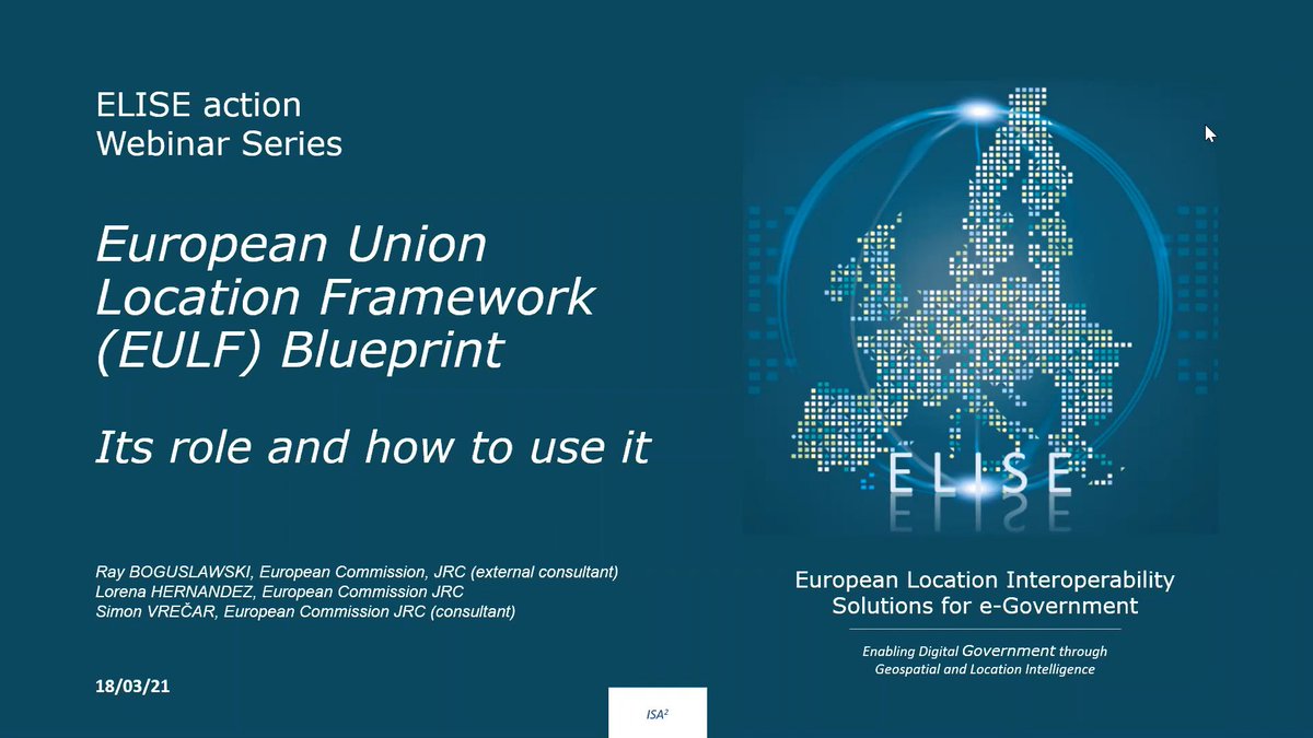 Joinup_eu's tweet photo. 🌍Keen on the European Union #Location Framework (#EULF) Blueprint❓
🌀This #ELISE presentation covers its role &amp; scope in the context of the EU digital &amp; #DataPolicy.
🎦Check out its recording &amp; supporting slides❗
👉https://t.co/k5Lb74RSFP
@EULocation @opengeospatial https://t.co/F36x47qS48